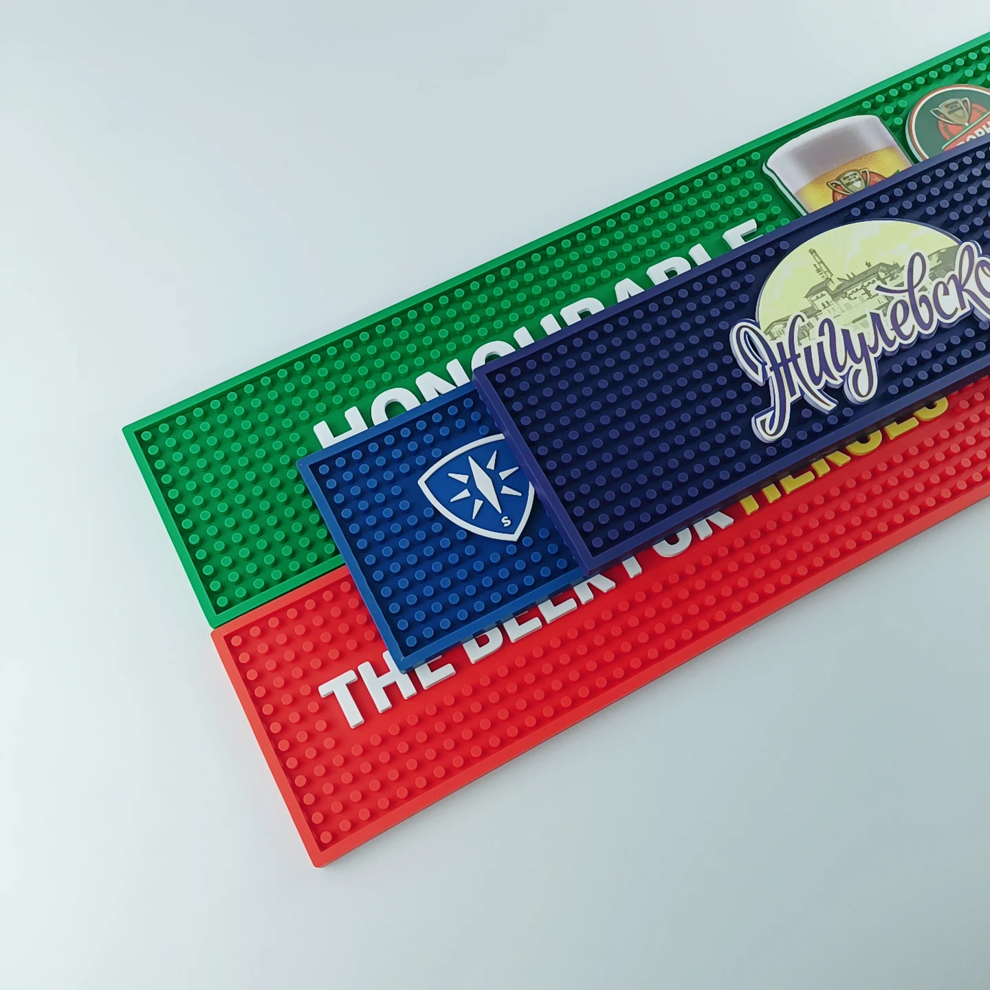 Factory Personalized Custom Branded Rubber Beer bar Spill Mat With Logos