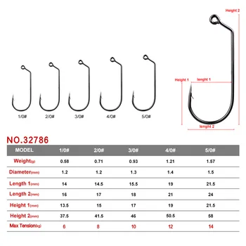 Cheery PRO BEROS Carbon Steel Jig Barbed Hooks 100pcs/Pack Single Lead Fish Hooks for Bass for Bottom Rivers Carp Octopus – Metal Jig – view 2