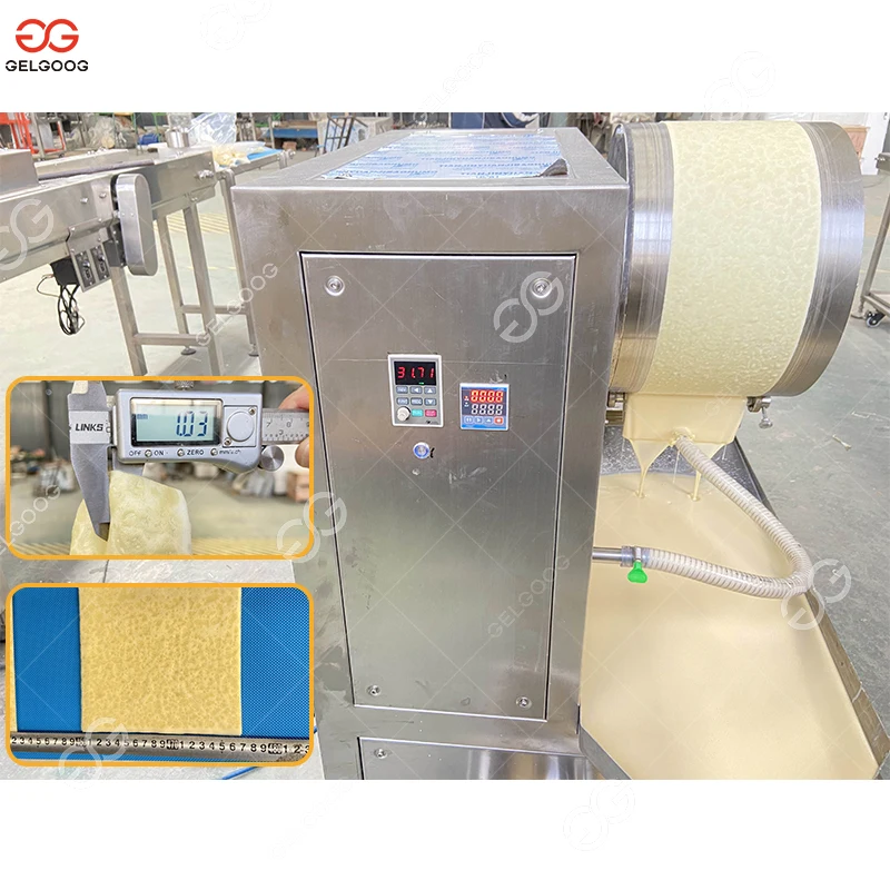 Gelgoog Automatic Samosa Dough Pastry Sheet Machinery Wrapper Spring Roll Skin Manufacturing Machine