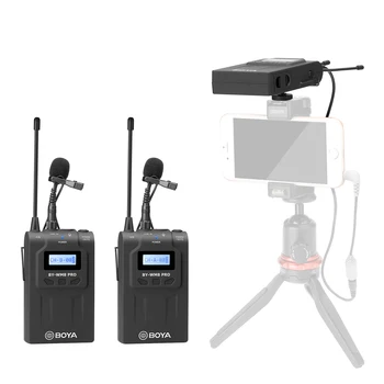 BOYA BY-WM8 Pro-K2 UHF Dual-Channel Lavalier Wireless Microphone System With One Receiver Two Transmitter detail image