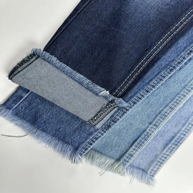 Hot Selling Jean Fabric Roll 100% Cotton Blue Denim Washed Denim Fabric ...