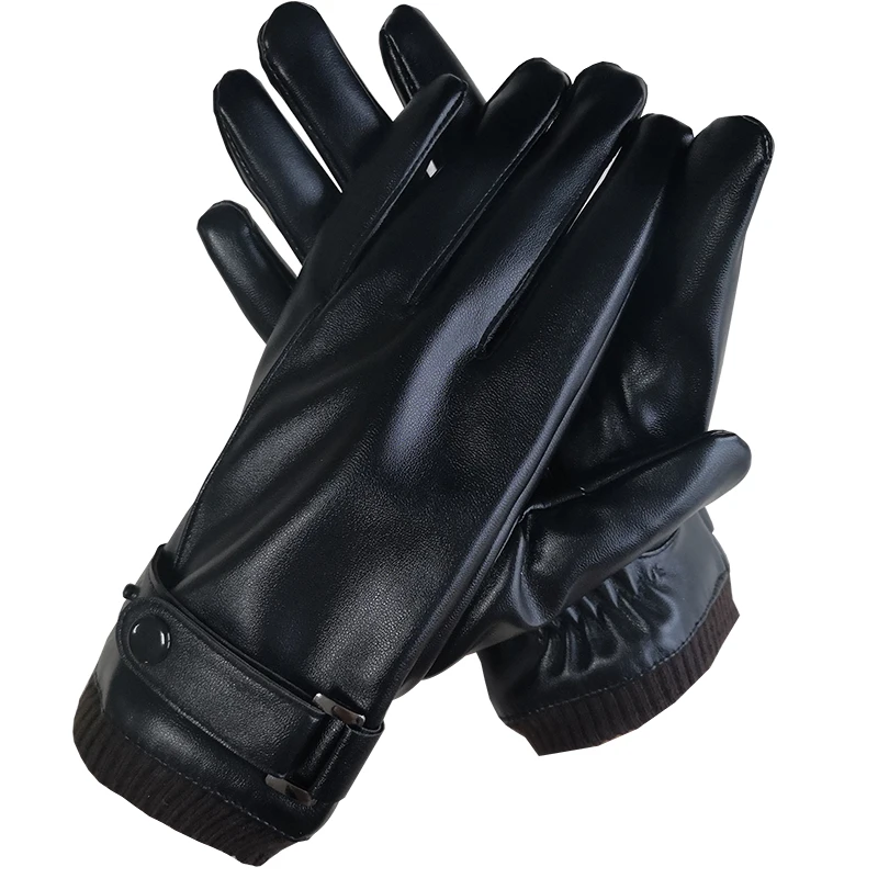 New Design Genuine Fashion Winter Wear Warm Lined Leather Gloves