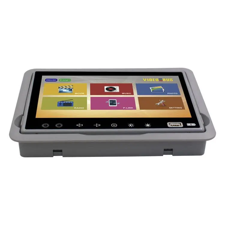 Buspad Back Seat Screen 7 Inch Touch Display Stand Alone Vod Mp5 Screen for YuTonG Bus Kinglong Bus Zhongtong Bus and Higer Bus