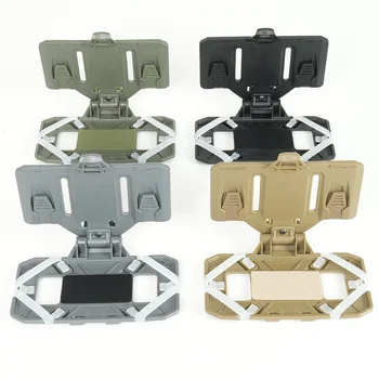 LWXC MOLLE Hunting Folding Navigation Board Smart Mounting Plate Tactical Vest Cell Phone Holder For Outdoor Chest Rig