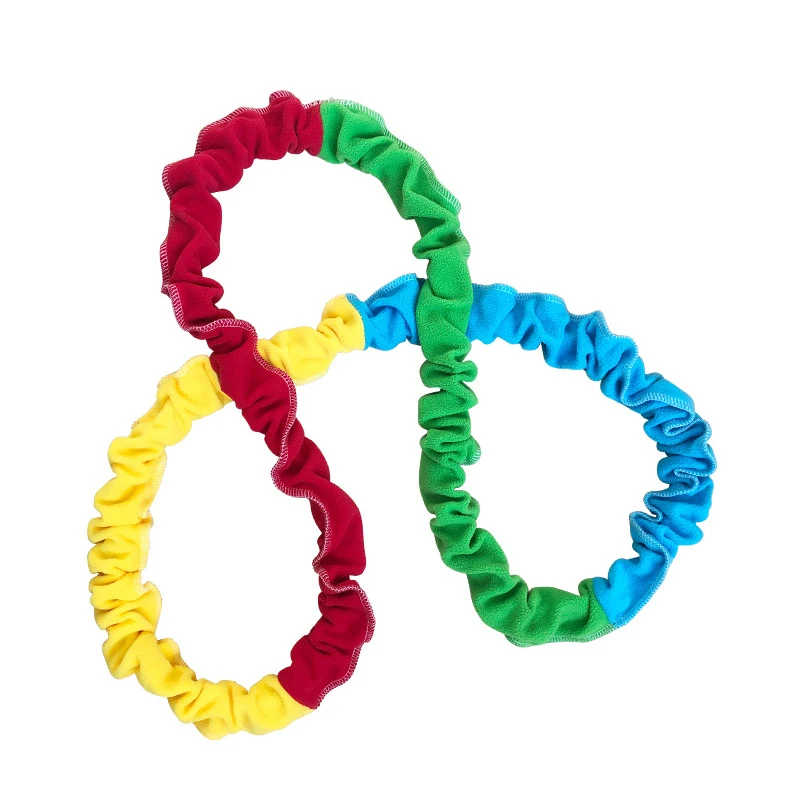 Colorful Cloth Sleeve Stretch Rope Elastic Fitness Resistance Bands Exercise Band Game Toys