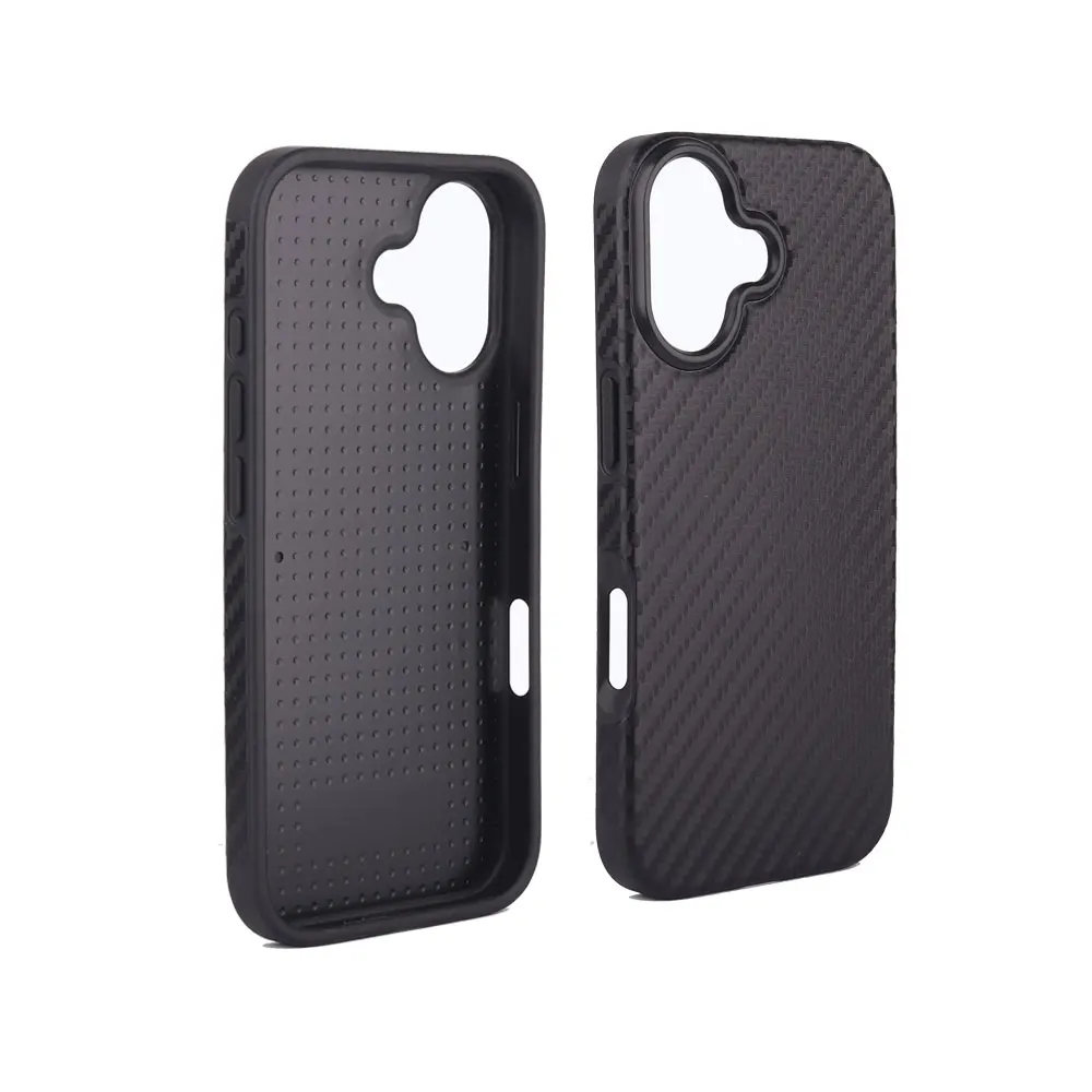 Laudtec カーボンファイバースマホケース iPhone 17 Air 16 Pro Max 600D 1500D マグネット充電 ラグジュアリーバックカバー カスタマイズ可能 Sjk1076