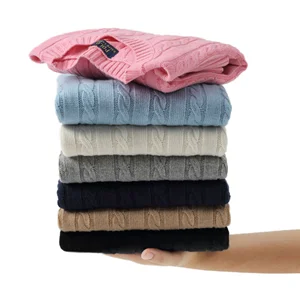 Long Sleeve Ralph Pull for Men Cotton Blend Roll Collar Knitted with Twisted Stitch Embroidered Logo Lauren Sweaters