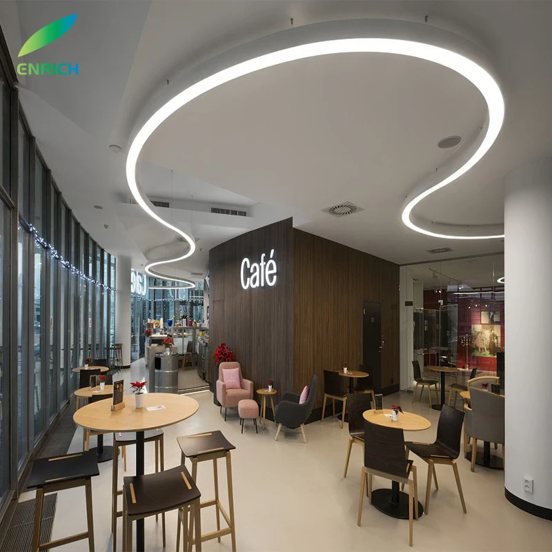 Factory Supply Customized LED Pendant Light Luxury Aluminum Lamp Chandeliers Staircase Hotel Lobby Chandelier