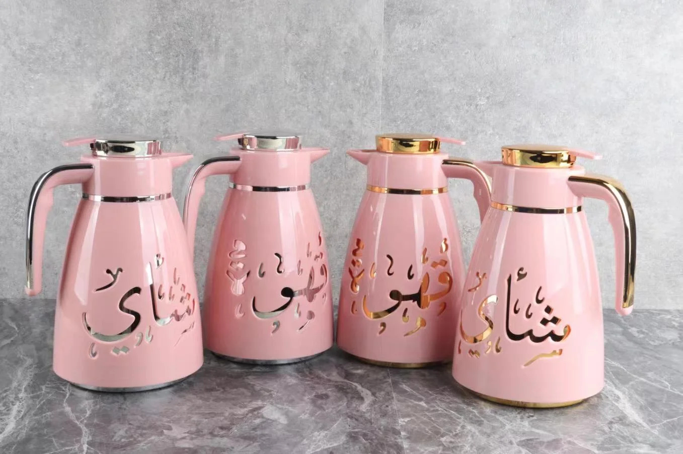 1000ml Dallah Thermos Gold Coating Coffee Pot Luxury Insulation Flask