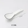 Black thread small soup spoons, 20 pieces