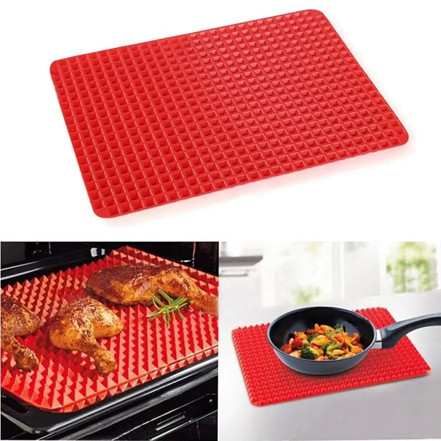 Pyramid Silicone Baking Mat Non-stick Fat Reducing Sheet Cooking Pan Heat Resistant Silicone Mat for Oven Grilling BBQ factory