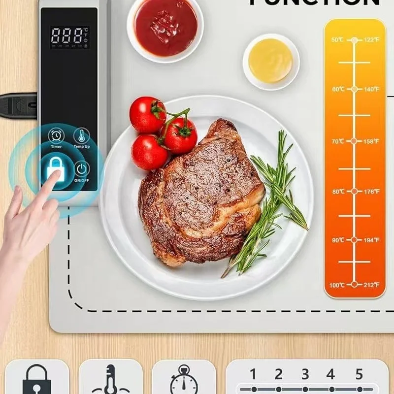 家庭用多機能シリコン保温プレート 折りたたみ式 料理保温器 便利な収納 食事用テーブル保温プレート 4