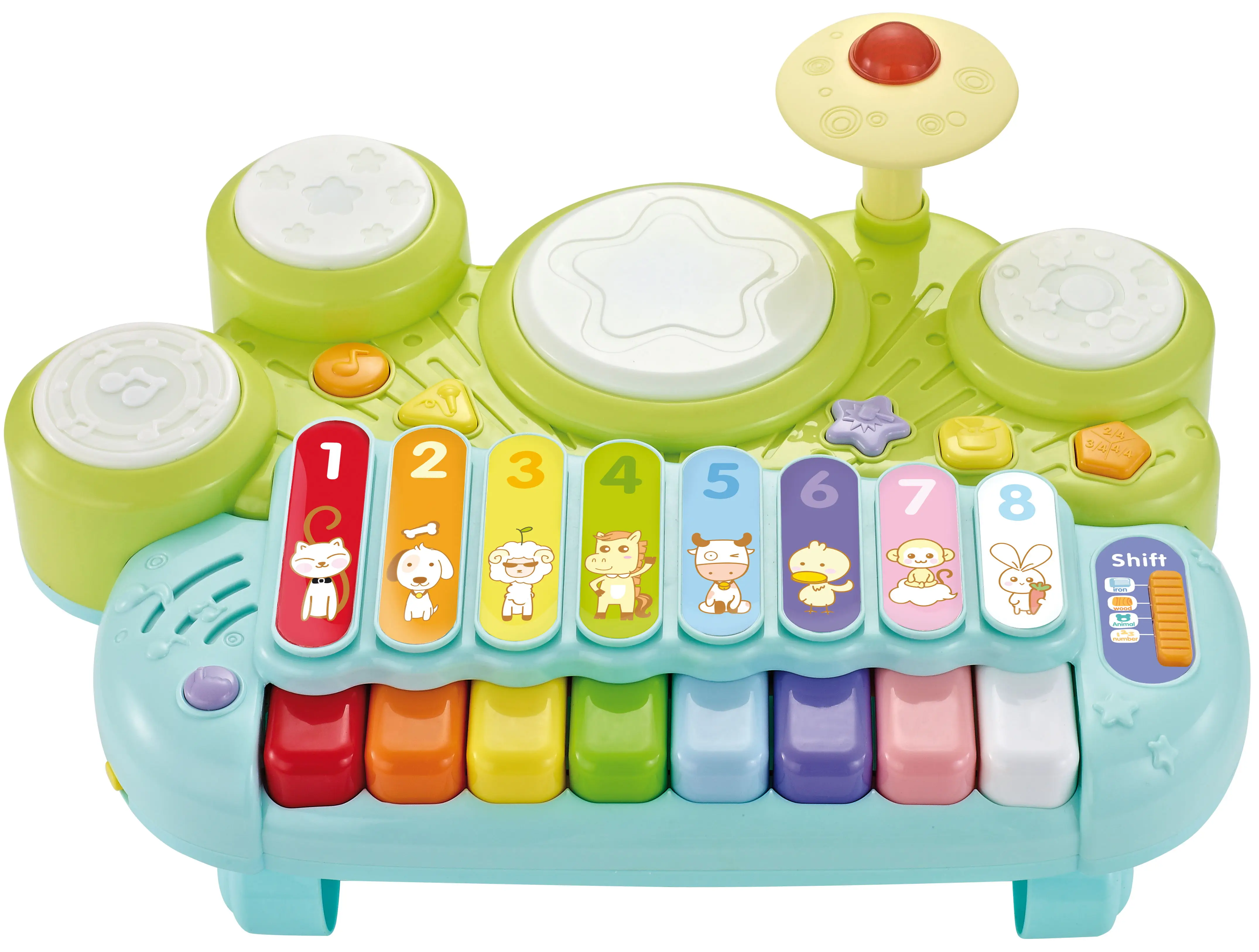 Toddler Music Instrument Toys Keyboard Piano Drum Toy Set 