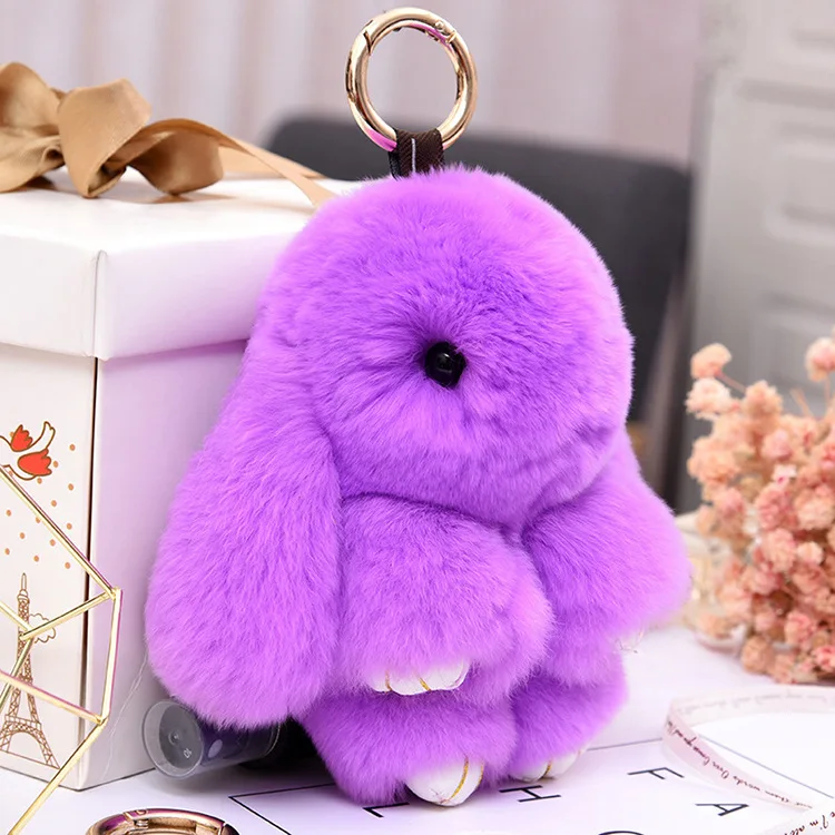 Wholesale 18cm Bunny Doll Keychain Soft Cute Bunny Fluffy Keychain ...