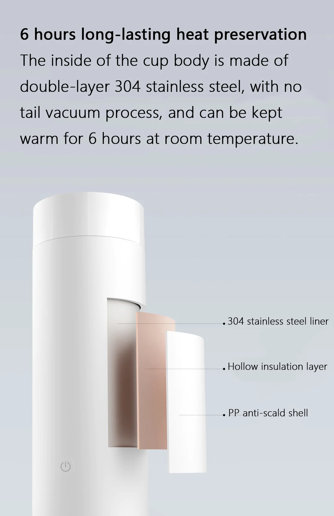 Xiaomi Mijia Portable Electric Cup Electric Heating Thermos Cup