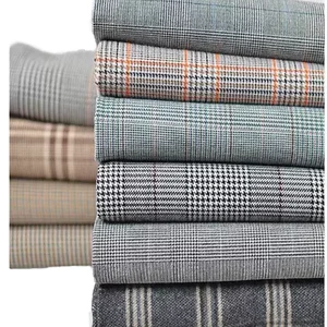 British Retro Custom Two-Piece Suit New Thousand Bird Lattice Elastic Anti-Wrinkle Plus Size Single Breasted Closure