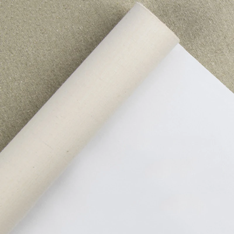 Professional Art Painting Cotton Fine Texture 160cm Wide Linen Canvas Roll for Artist