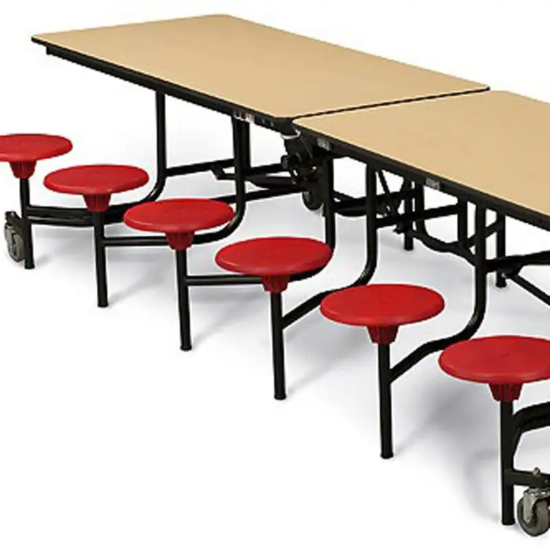 Школьная Столовая Деревянный стол студенческий обеденный и стул набор под заказ Современная Складная школьная мебель складная столешница 18 мм