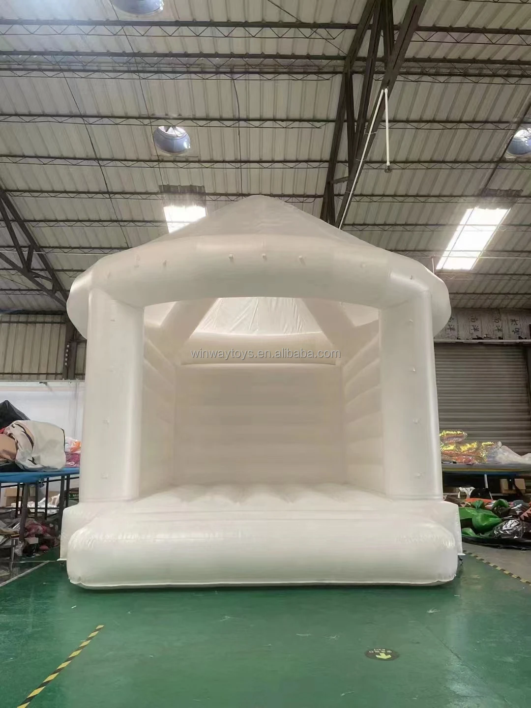 white bounce house