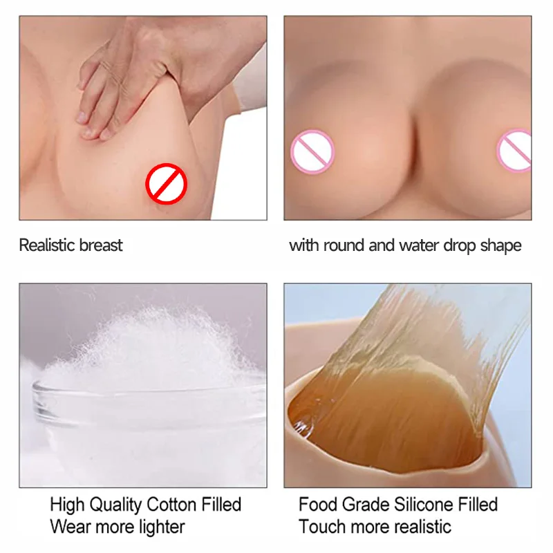 Silicon Big Cup Breast Forms Realistic Fake Boobs Male to Woman Transgender Crossdressing Realistic Silicone False Boobs Huge