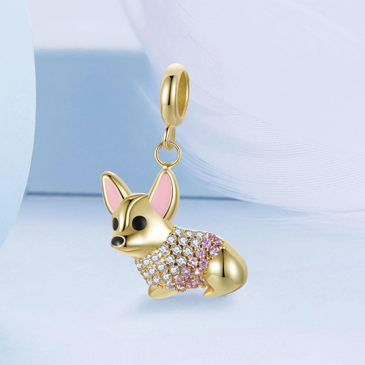 Charm Sterling Silver Corgi Pandora Charm Sterling Silver 3D Welsh