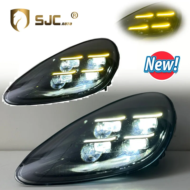 Auto Lighting System Dual-Color DRL Headlight For Porsche Cayenne 958.1 11-13 Upgrade Matrix 2025