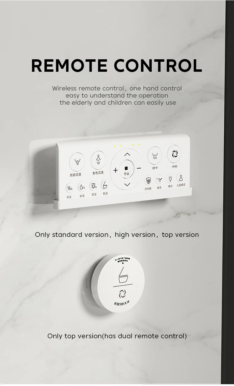 product modern electronic intelligent smart toilet automatic toilet flushing sensor concealed cistern tank one piece with remote control-74