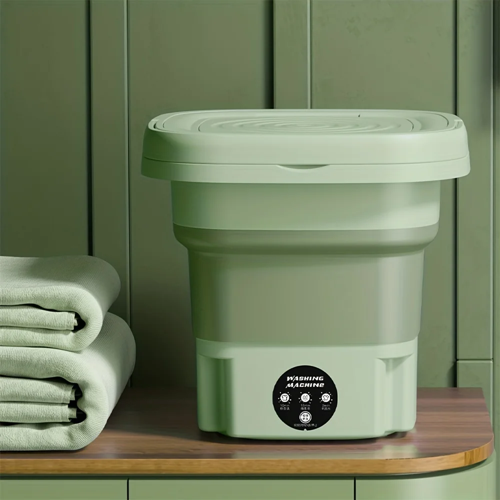 Portable Mini Washing Machine Lightweight Collapsible Bucket Perfect for Camping Travelling Apartment