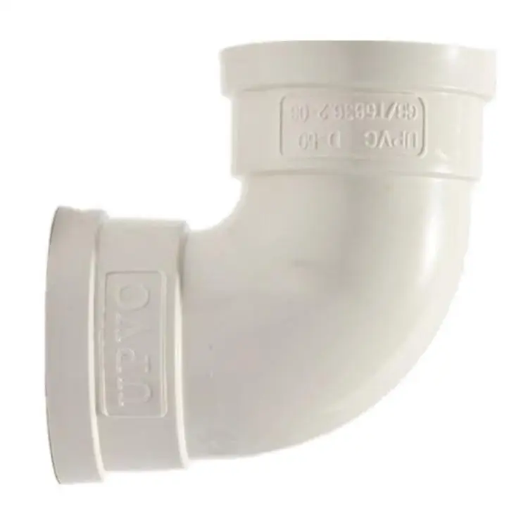 PVC pipe fittings drainage elbow 90 degree white plumbing pipe fittings