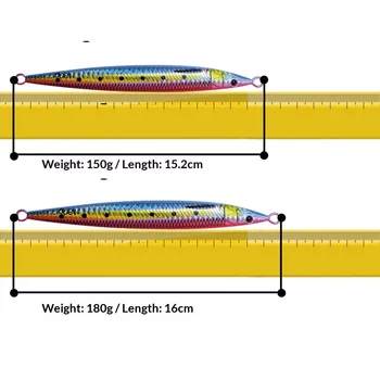 Sea Fishing Boat Casting Artificial Hard Bait Jig Lure Iron Plate Lead Alloy 150g 180g Long-Range All-Layer for Saltwater Fish – Metal Jig – view 3