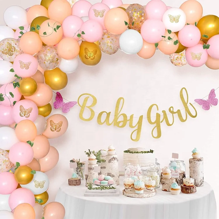 New Rose Gold Balloon Garland Arch Kit Birthday Wedding Baby Shower Party Decor 