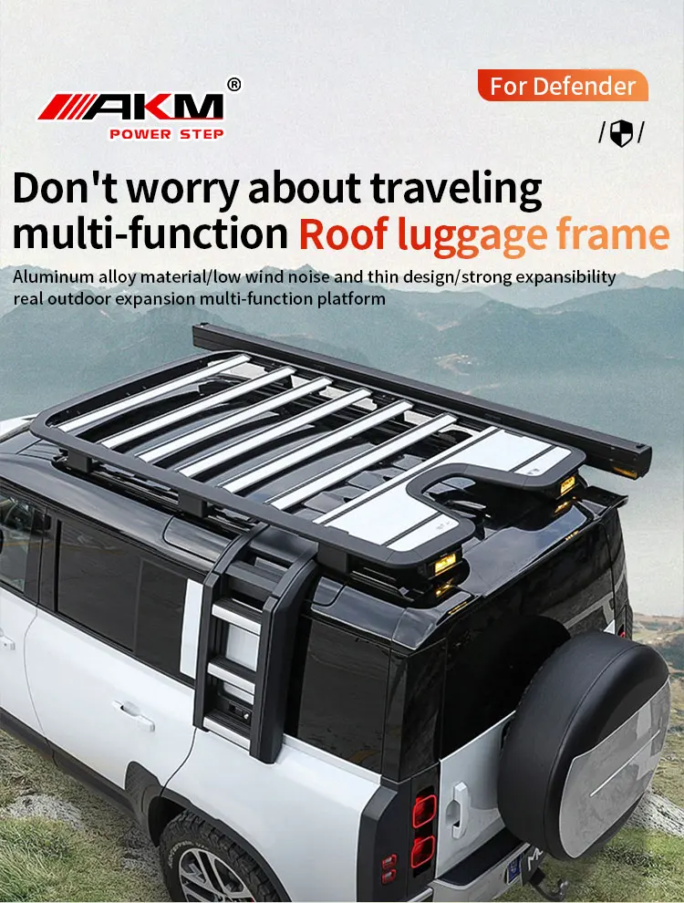 New Style Aluminum Alloy Roof Basket for Land Rover Defender 90 110 Roof Rack Roof Basket Luggage Rack manufacture