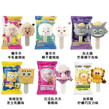 Chocolate & Strawberry Flavored Soy Milk Ice Cream Powder in Box Bag3D Cartoon Character Ice Cream Dessert