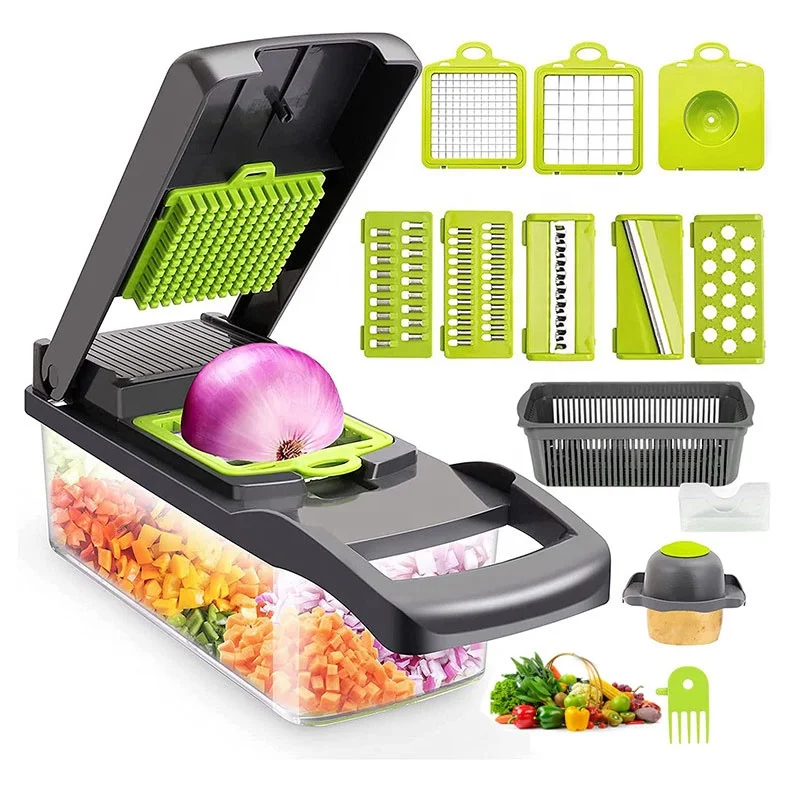 Industrial Electric Vegetable Cutter Machine Multi Blade Vegetable Slicer  110V - China Vegetable Cutter, Multifunctional Vegetable Cutter