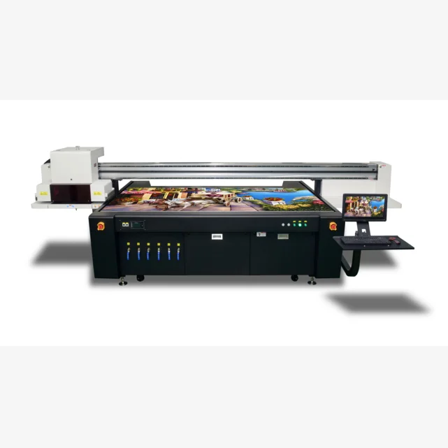 New Item Large Format Digital 3220 UV Led Inkjet Flatbed Printer for Glass Ceramic Tile Jade Metal Wood Plastic Paper Sticker