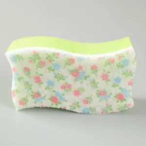 Wholesale Kitchen Cleaning Sponge Composite PU Sponge with Non-woven Fabric Non Stick Cleaning Sponge