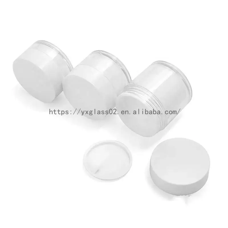 Wholesale Acrylic bilayer body scrub container Plastic cream bottle for Slimming/day/night skincare cream20g30g50g100g factory