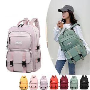 OMASKA Korean Fashion Bag Pack Ladies Large Capacity Travel Lightweight Casual Waterproof Travel 15.6 Inch Laptop Women Backpack