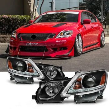 YBJ Car AccessoriesHead Lamp for Lexus GS350 300 Headlights 2004-2012 GS330 LED DRL Hid Bi Xenon original style Headlight