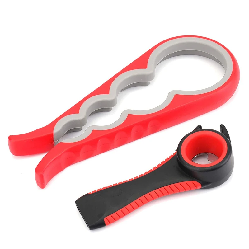 Kitchen Multifunctional Adjustable 4 in 1 Silicone Slip Jar Bottle Can Lids Opener