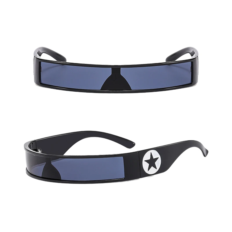 FF1027 Flat Top Futuristic Sunglasses - Y2K Cyberpunk Style