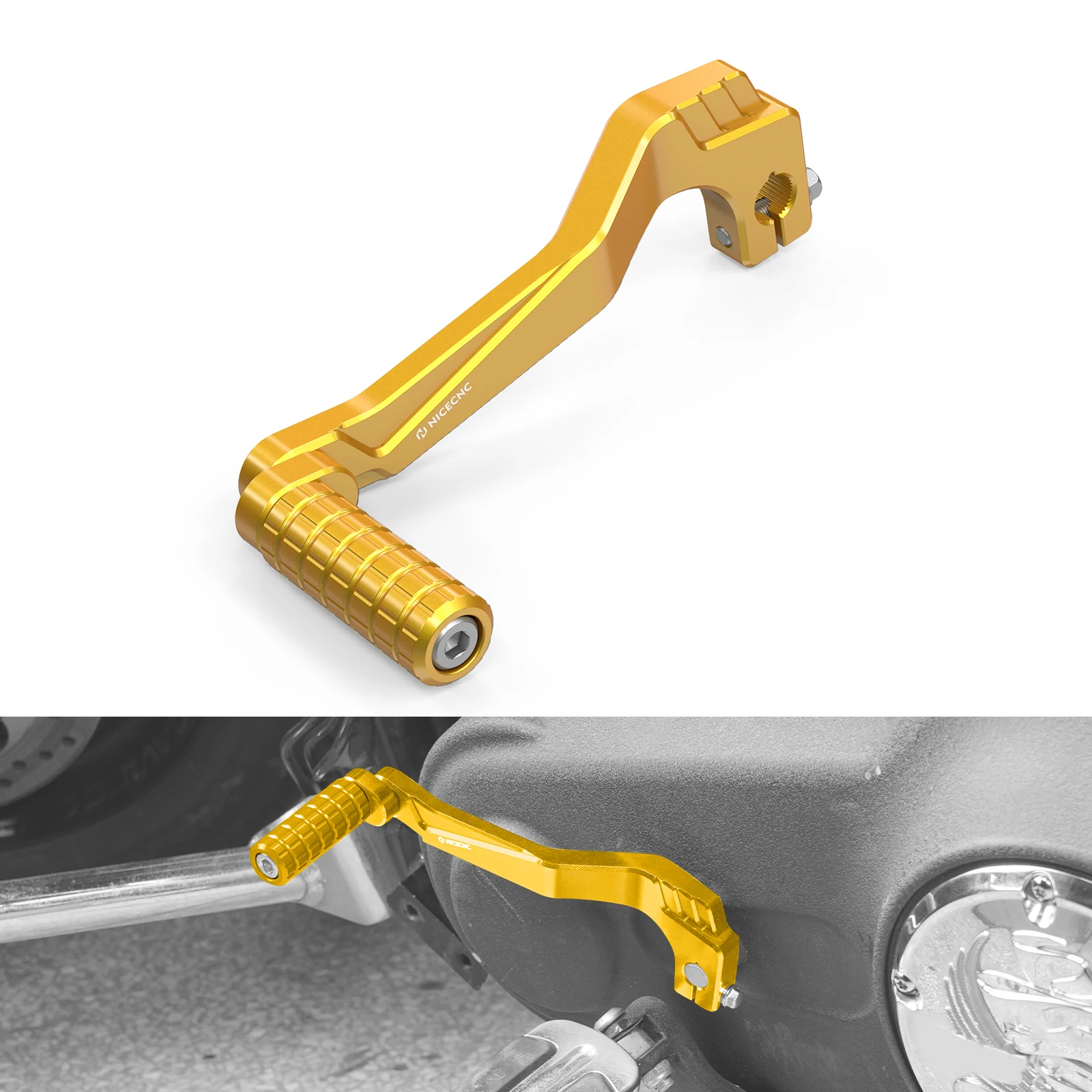 Black Foot Shift Lever With Shifter Peg For Harley Dyna FLD, FXD