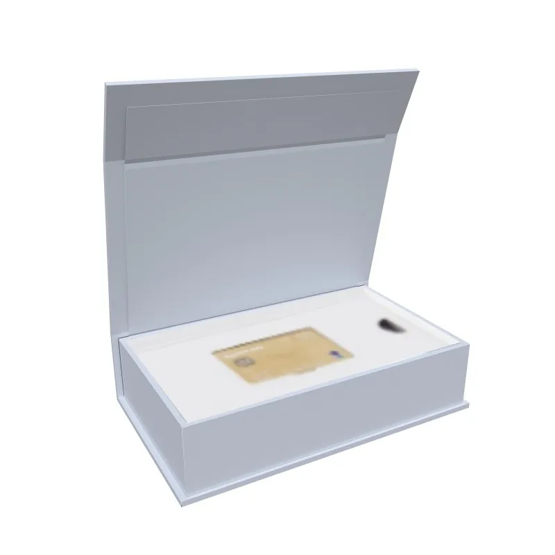 Magnetic Foldable Gift Card Packaging Box Luxury Black Custom  Credit Card Gift Boxes Soft Paper Paperboard Boxes