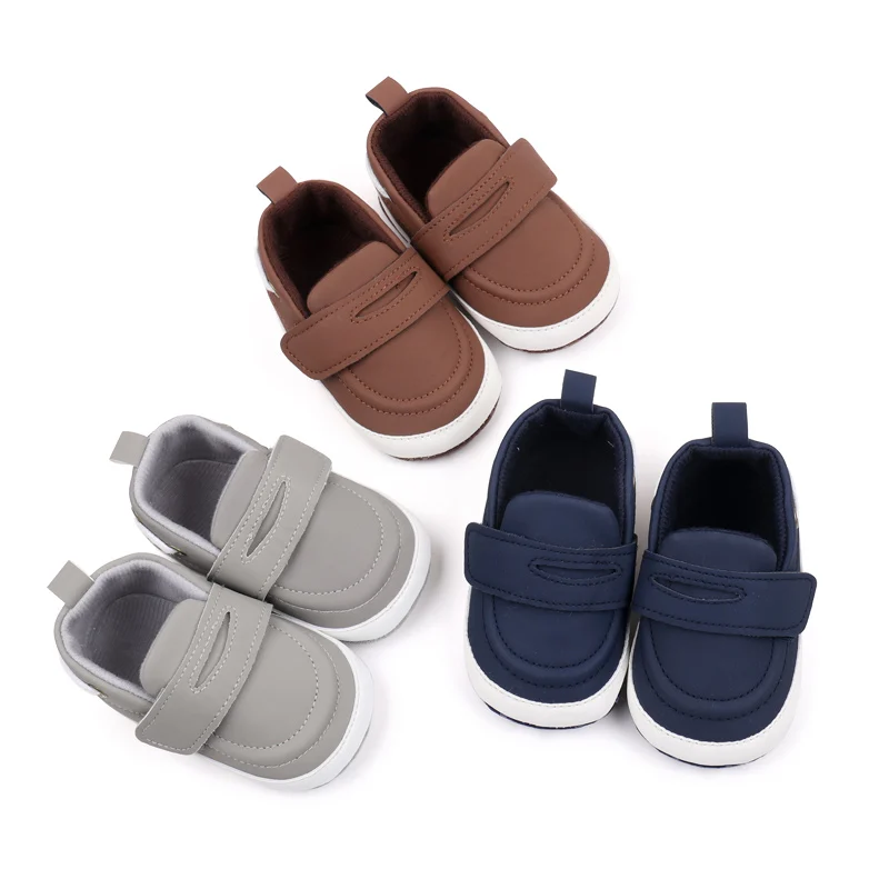 Simple Casual 0-12 Months Baby Soft Toddler Shoes Solid Color for Spring and Autumn