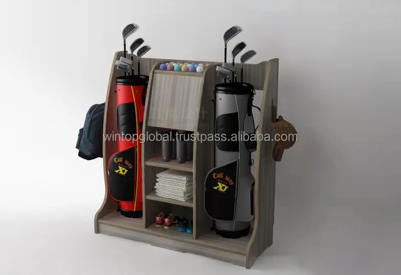 Customized Modern Style Wooden Golf Club Rack Golf Organizer Stand Rack
