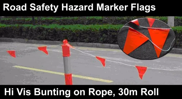 Plastic Triangle Warning Flags Pennant for Opening Ceremony Wedding Roadway Safety Barrier