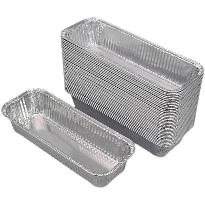 TIA CB36 Lightweight Portable  7.5 Inch Rectangular Box Leakproof Bulk Food Storage Aluminium Foil Container Tray