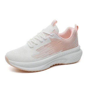 Custom Outdoor Women Sports Shoes with Thick Sole Cushioning Breathable Lightweight Design for Walking Spring Fashion Casual