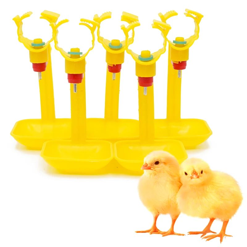 Automatic Chicken Drinking Line Plastic Drip Cup Chicken Broiler Drinker Poultry Hanging Chicken Hen Nipples Water Cup