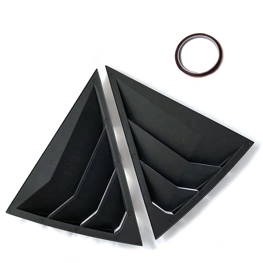 product tiypeor pair rear left and right side vent window quarter louver cover trim for hyundai venue 2019   car exterior accessories-4